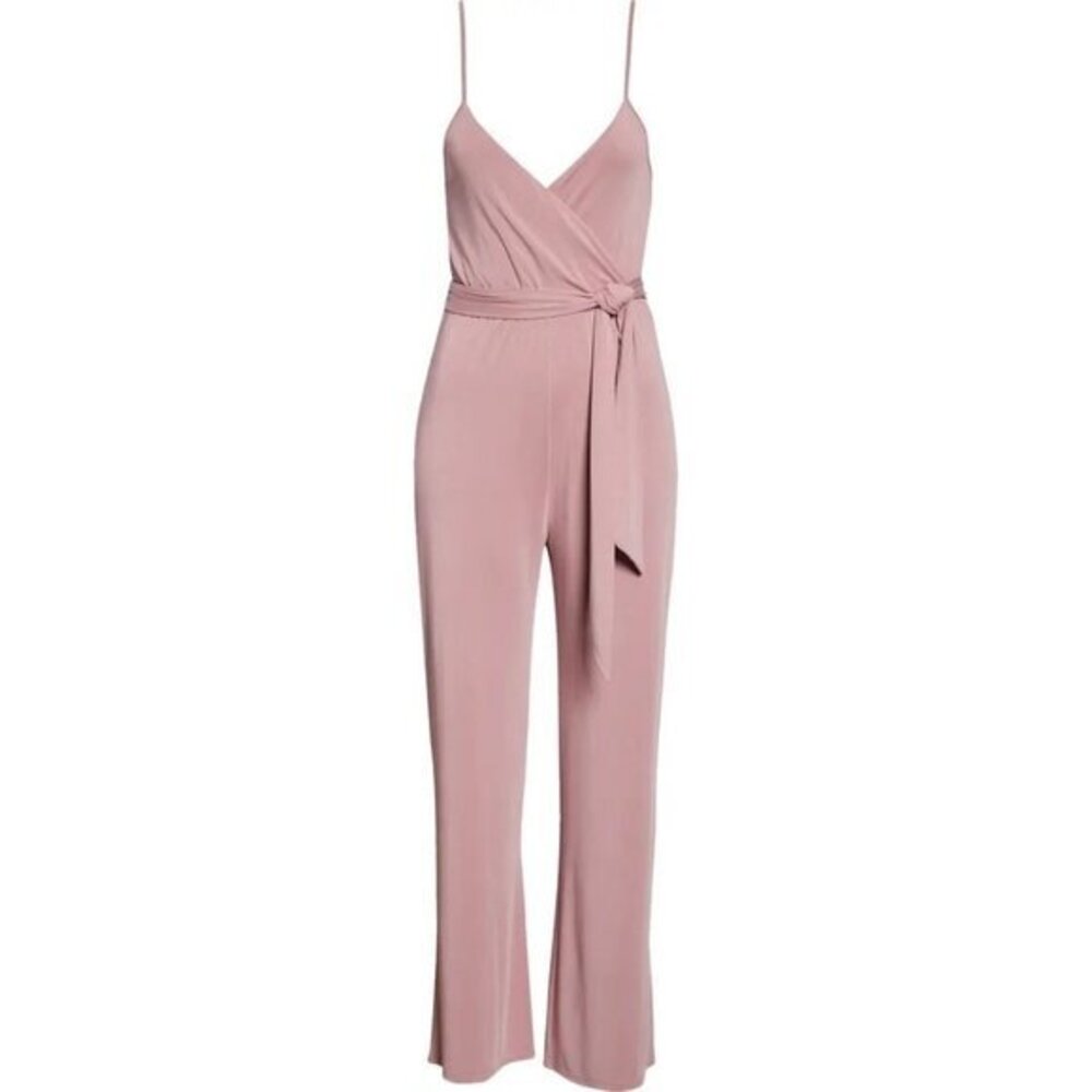 L*SPACE Women's L Space Alora Sleeveless Faux Wrap Cover-Up Jumpsuit Size M